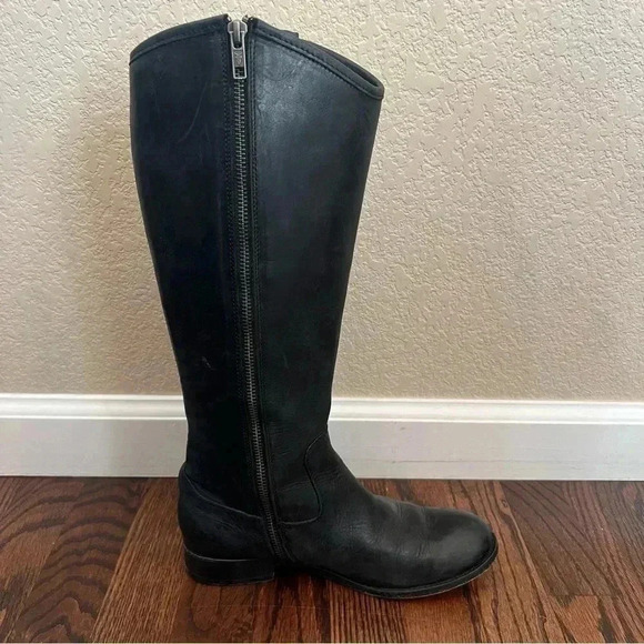 Frye Melissa Button Tabs Black Riding Knee High Boots Women Sz 6.5 B 3470412 - Picture 8 of 16